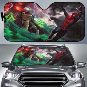 Mysterio Vs Spiderman Car Auto Sun Shade