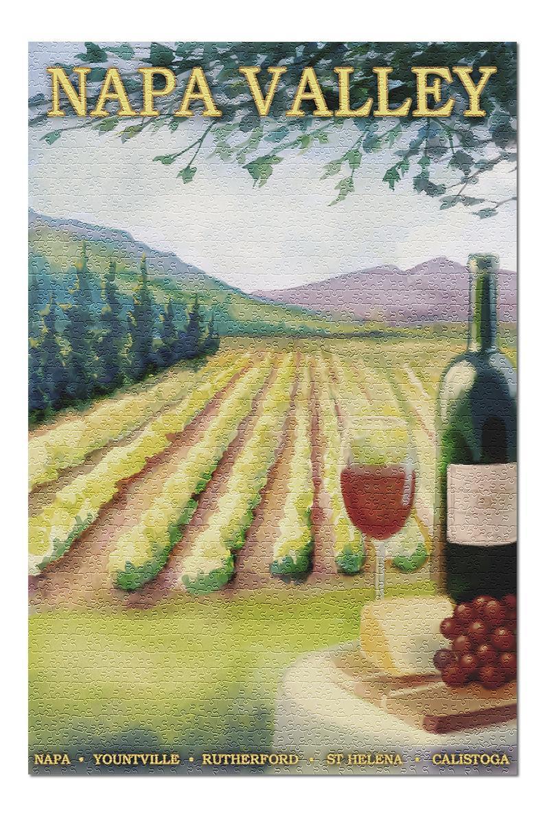 Napa Valley, Wine Jigsaw Puzzle Set Napa Valley, Wine Jigsaw Puzzle Set