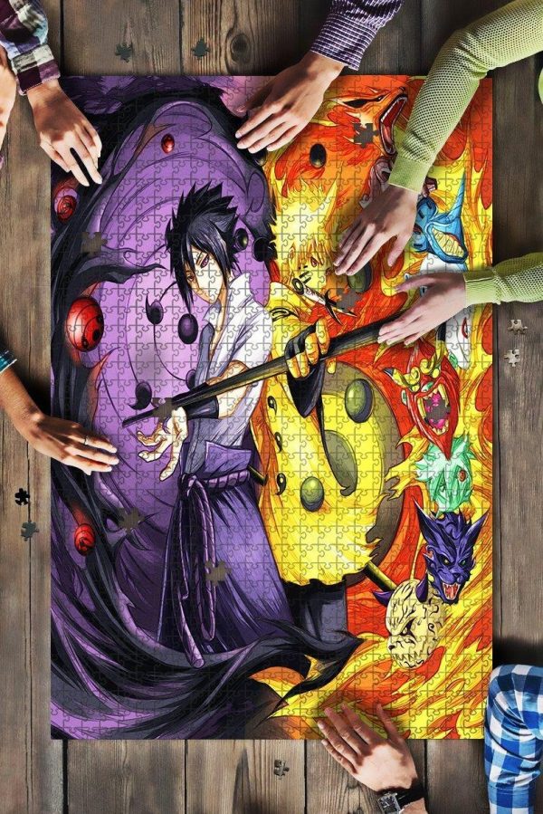 Naruto And Sasuke Anime Jigsaw Puzzle Set
