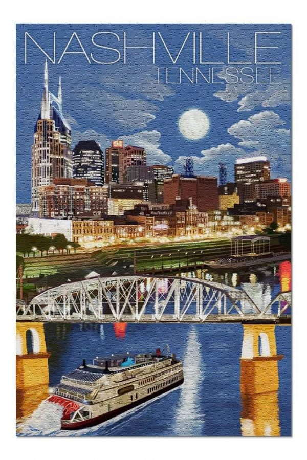 Nashville At Night Jigsaw Puzzle Set