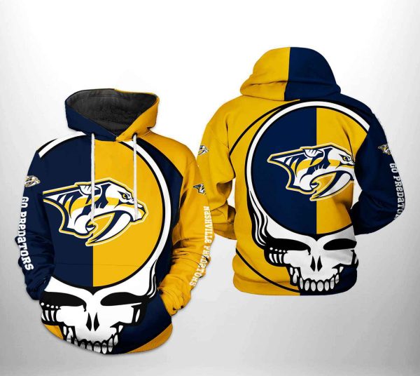 Nashville Predators NHL Grateful Dead 3D Printed Hoodie/Zipper Hoodie