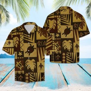 Native American Turtle Hawaiian Shirt Summer Button Up