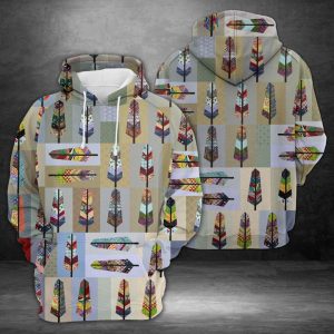 Native Feather 3D Printed Hoodie/Zipper Hoodie