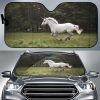 Nature White Unicorn Horses Car Auto Sun Shade