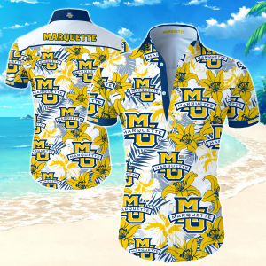 Ncaa Marquette Golden Eagles Hawaiian Shirt Summer Button Up