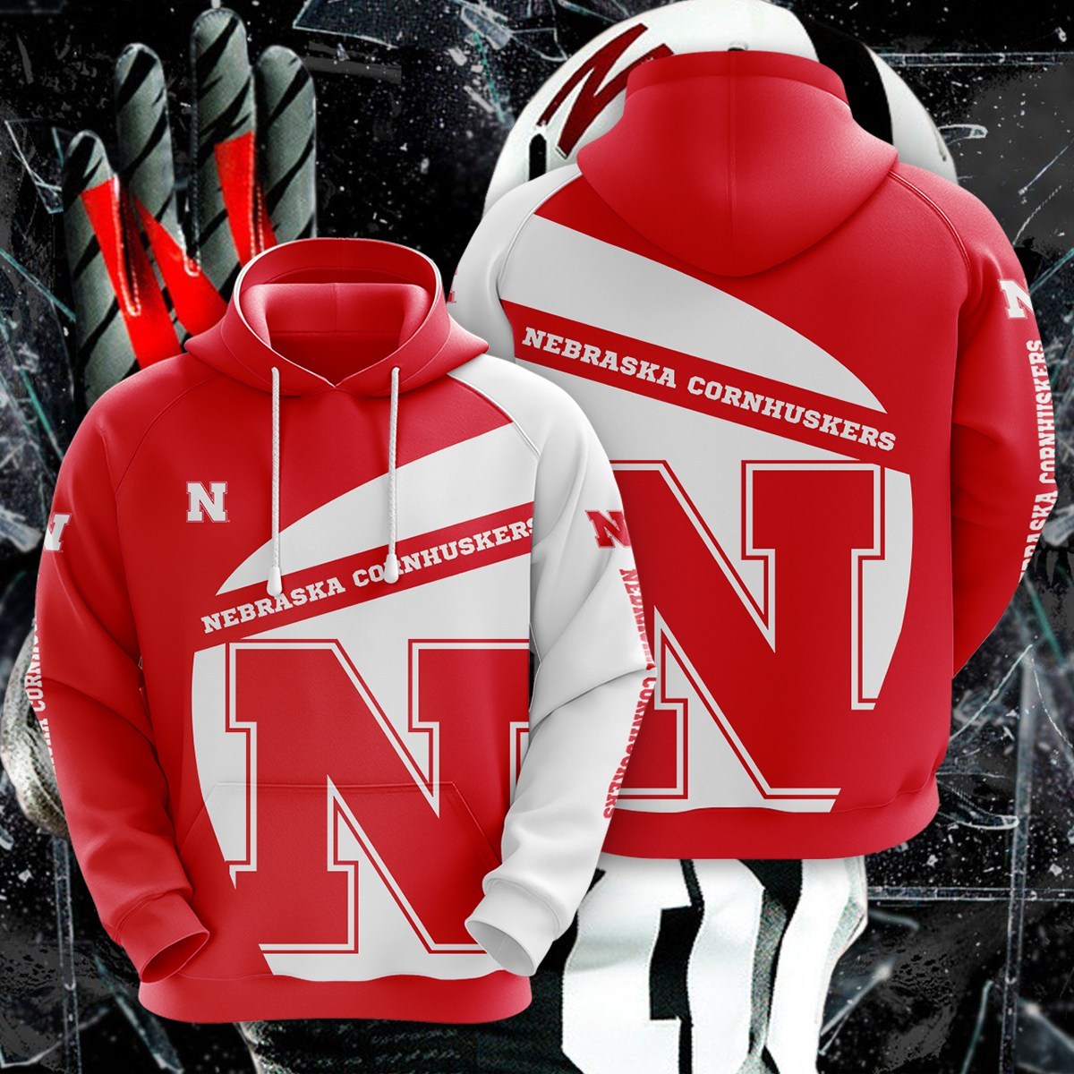 Ncaa Nebraska Cornhuskers 3D Printed Hoodie/Zipper Hoodie Ncaa Nebraska Cornhuskers 3D Printed Hoodie/Zipper Hoodie