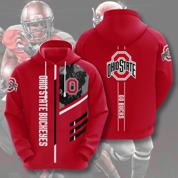 Ncaa Ohio State Buckeyes 3D Printed Hoodie/Zipper Hoodie