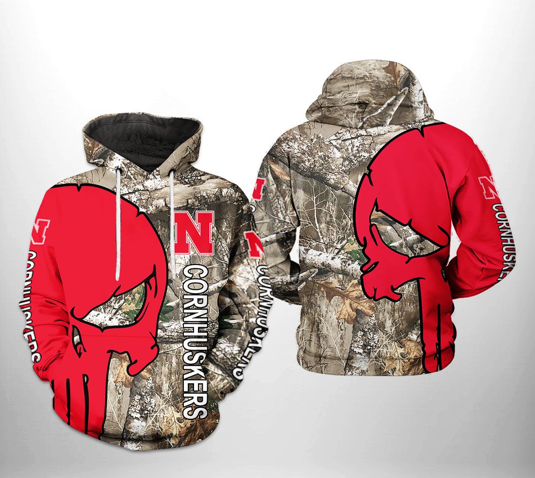 Nebraska Cornhuskers NCAA Camo Veteran Hunting 3D Printed Hoodie/Zipper Hoodie Nebraska Cornhuskers NCAA Camo Veteran Hunting 3D Printed Hoodie/Zipper Hoodie