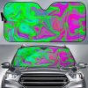 Neon Green Pink Psychedelic Car Auto Sun Shade