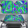 Neon Green Psychedelic Car Auto Sun Shade