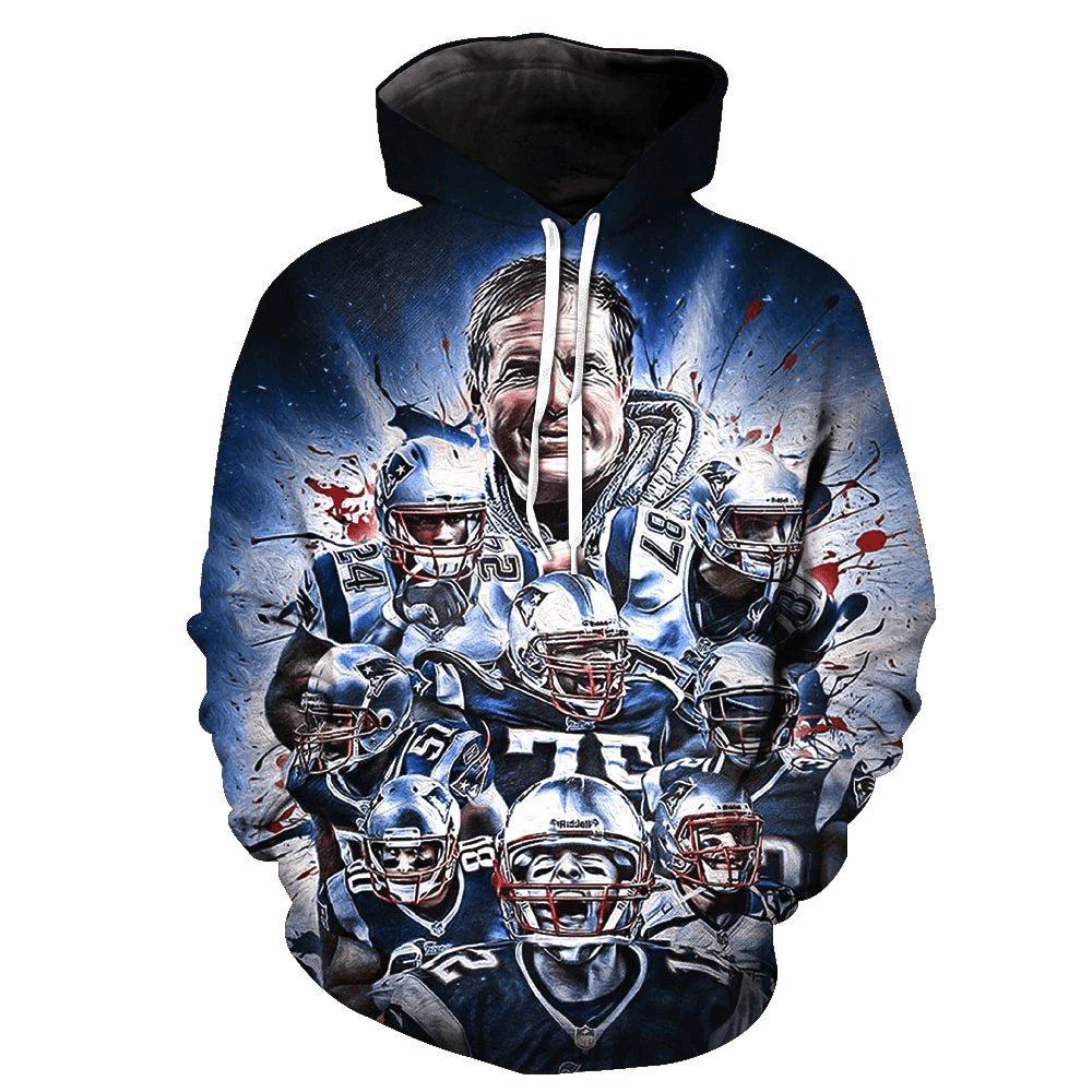 New England Patriots 3D Printed Hoodie/Zipper Hoodie New England Patriots 3D Printed Hoodie/Zipper Hoodie