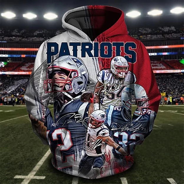 New England Patriots 3D Printed Hoodie/Zipper Hoodie