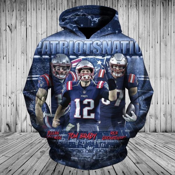 New England Patriots 3D Printed Hoodie/Zipper Hoodie