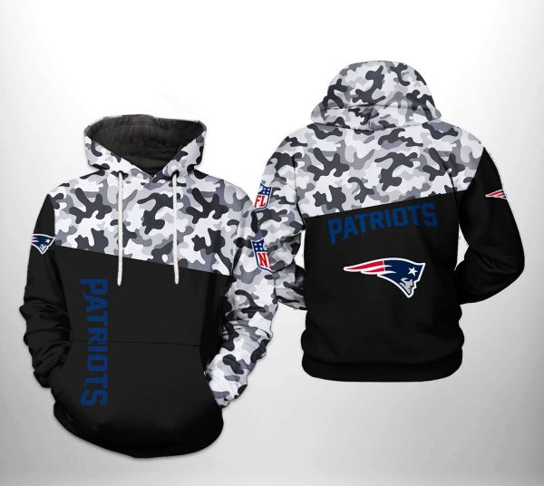 New England Patriots NFL Camo Veteran Team 3D Printed Hoodie/Zipper Hoodie