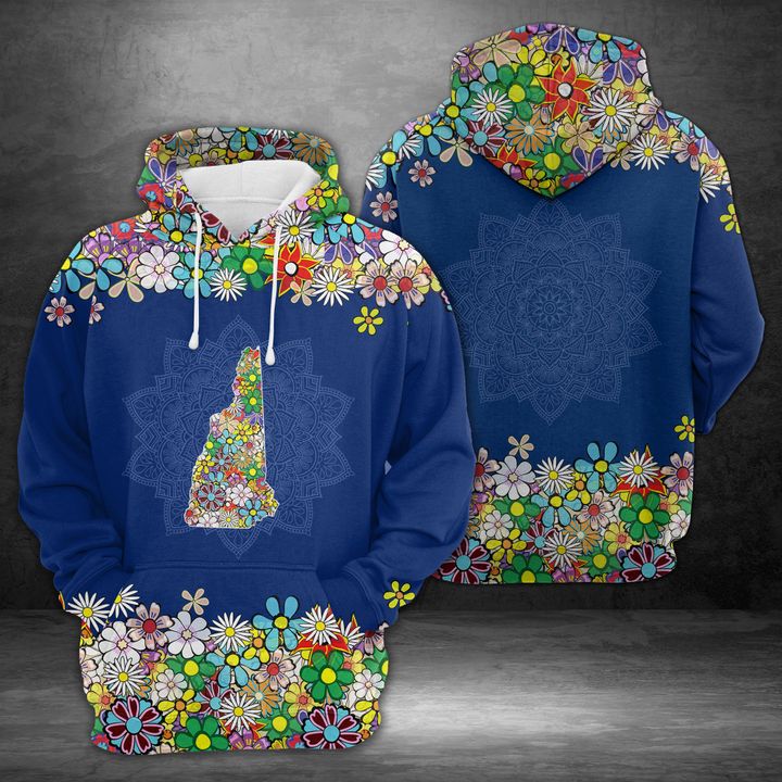 New Hampshire Flower 3D Printed Hoodie/Zipper Hoodie New Hampshire Flower 3D Printed Hoodie/Zipper Hoodie