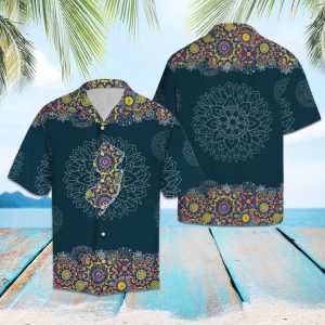 New Jersey Mandala Hawaiian Shirt Summer Button Up