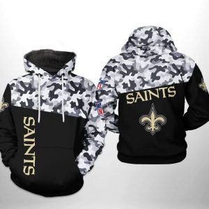 New Orleans Saints NFL Camo Veteran Team 3D Printed Hoodie/Zipper Hoodie