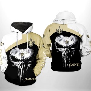 New Orleans Saints NFL Skull Punisher Team 3D Printed Hoodie/Zipper Hoodie