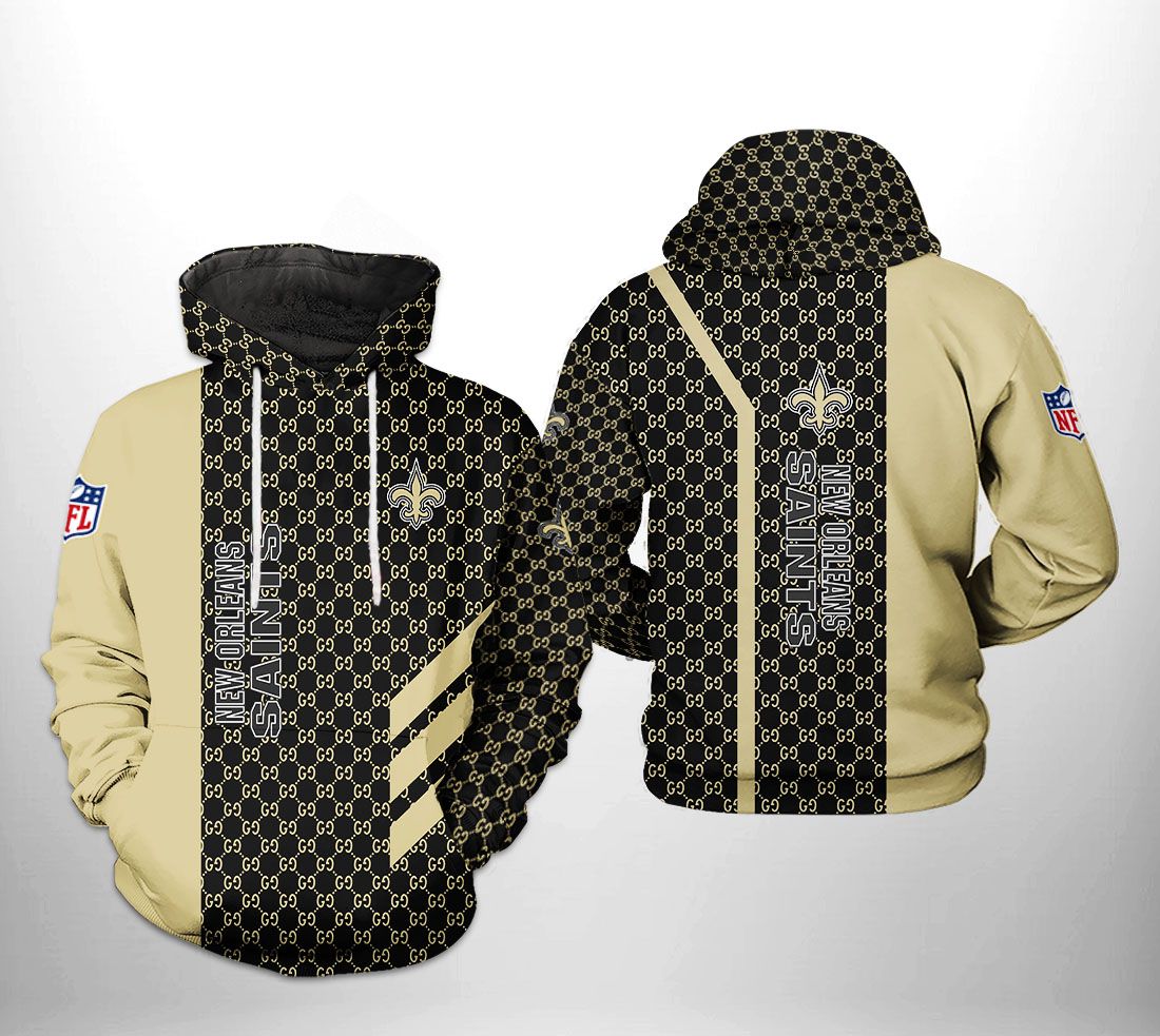 New Orleans Saints NFL Team Pattern Mix 3D Printed Hoodie/Zipper Hoodie New Orleans Saints NFL Team Pattern Mix 3D Printed Hoodie/Zipper Hoodie