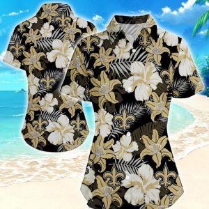 New Orleans Saints Women Hawaiian Shirt Summer Button Up