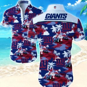 New York Giants Coconut Tree Hawaiian Shirt Summer Button Up