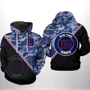 New York Giants NFL Camo Team 3D Printed Hoodie/Zipper Hoodie