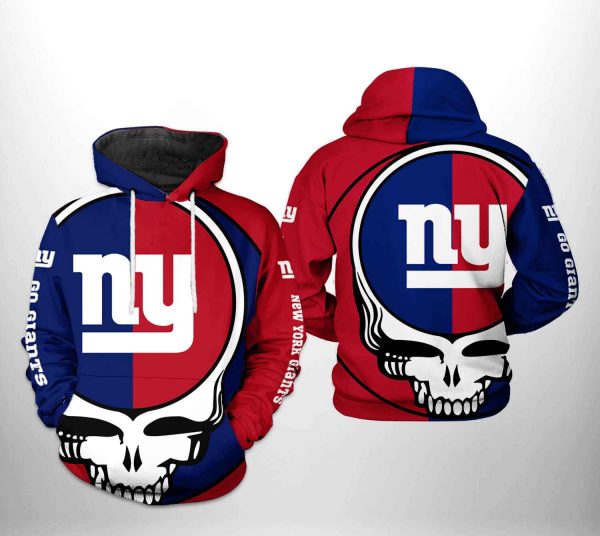 New York Giants NFL Grateful Dead 3D Printed Hoodie/Zipper Hoodie
