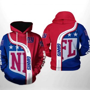New York Giants NFL Team 3D Printed Hoodie/Zipper Hoodie