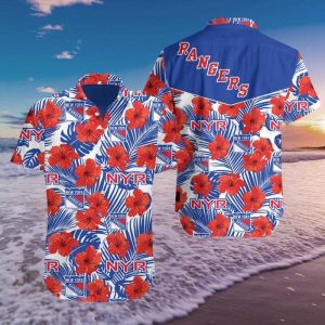 New York Hockey Hawaiian Shirt Summer Button Up