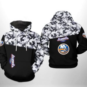 New York Islanders NHL Camo Veteran 3D Printed Hoodie/Zipper Hoodie