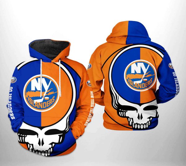 New York Islanders NHL Grateful Dead 3D Printed Hoodie/Zipper Hoodie