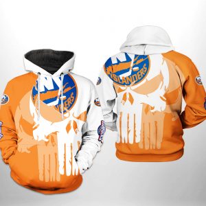 New York Islanders NHL Team Skull 3D Printed Hoodie/Zipper Hoodie