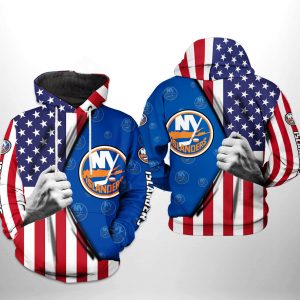 New York Islanders NHL US FLag 3D Printed Hoodie/Zipper Hoodie