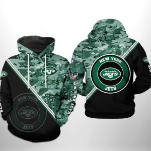 New York Jets NFL Camo Team 3D Printed Hoodie/Zipper Hoodie