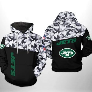 New York Jets NFL Camo Veteran Team 3D Printed Hoodie/Zipper Hoodie