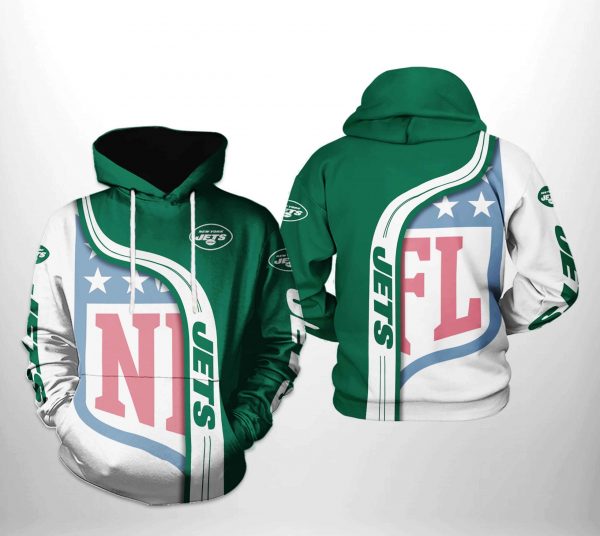 New York Jets NFL Team 3D Printed Hoodie/Zipper Hoodie
