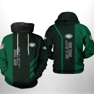 New York Jets NFL Team Pattern Mix 3D Printed Hoodie/Zipper Hoodie