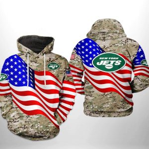 New York Jets NFL US Flag Camo Veteran Team 3D Printed Hoodie/Zipper Hoodie