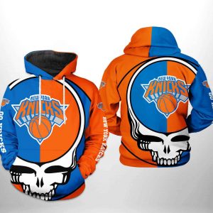 New York Knicks NBA Grateful Dead 3D Printed Hoodie/Zipper Hoodie