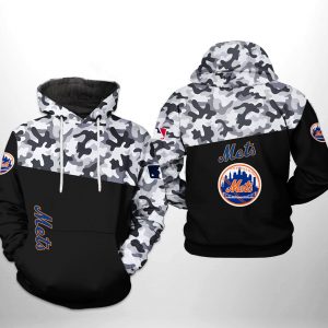 New York Mets MLB Camo Veteran 3D Printed Hoodie/Zipper Hoodie