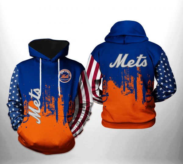 New York Mets MLB Team US 3D Printed Hoodie/Zipper Hoodie