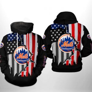 New York Mets MLB US Flag 3D Printed Hoodie/Zipper Hoodie