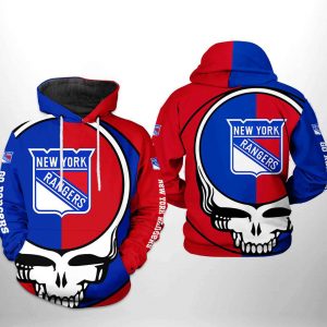 New York Rangers NHL Grateful Dead 3D Printed Hoodie/Zipper Hoodie