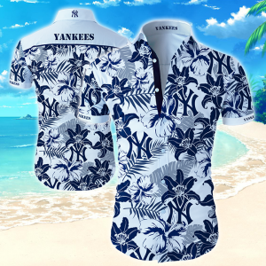 New York Yankees Hawaiian Shirt Summer Button Up