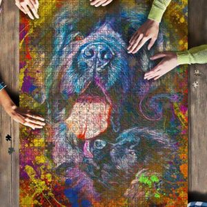 Newfoundlands Dog Colorful Jigsaw Puzzle Set
