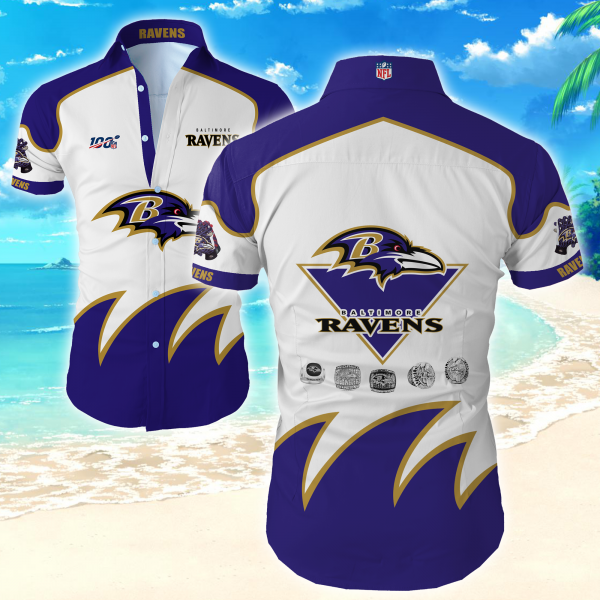 Nfl Baltimore Ravens Hawaiian Shirt Summer Button Up