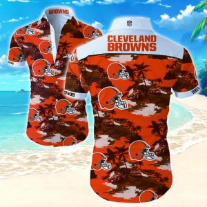 Nfl Cleveland Browns Hawaiian Shirt Summer Button Up