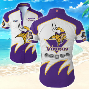 Nfl Minnesota Vikings Hawaiian Shirt Summer Button Up