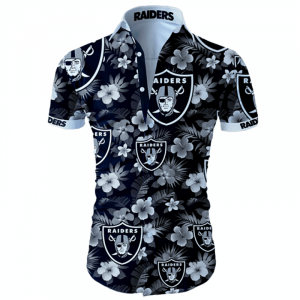 Nfl Oakland Raiders Hawaiian Shirt Summer Button Up