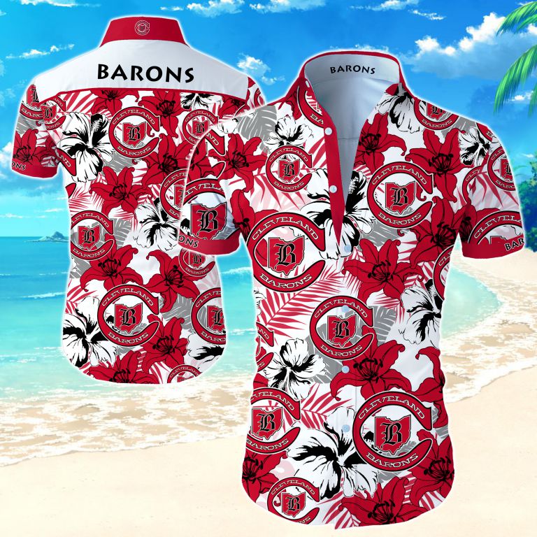 Nhl Cleveland Barons Hawaiian Shirt Summer Button Up